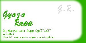 gyozo rapp business card